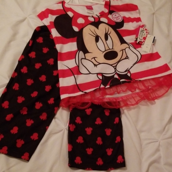( Girls ) Disney Minnie Mouse Capri 2 Pc Set - Picture 3 of 7